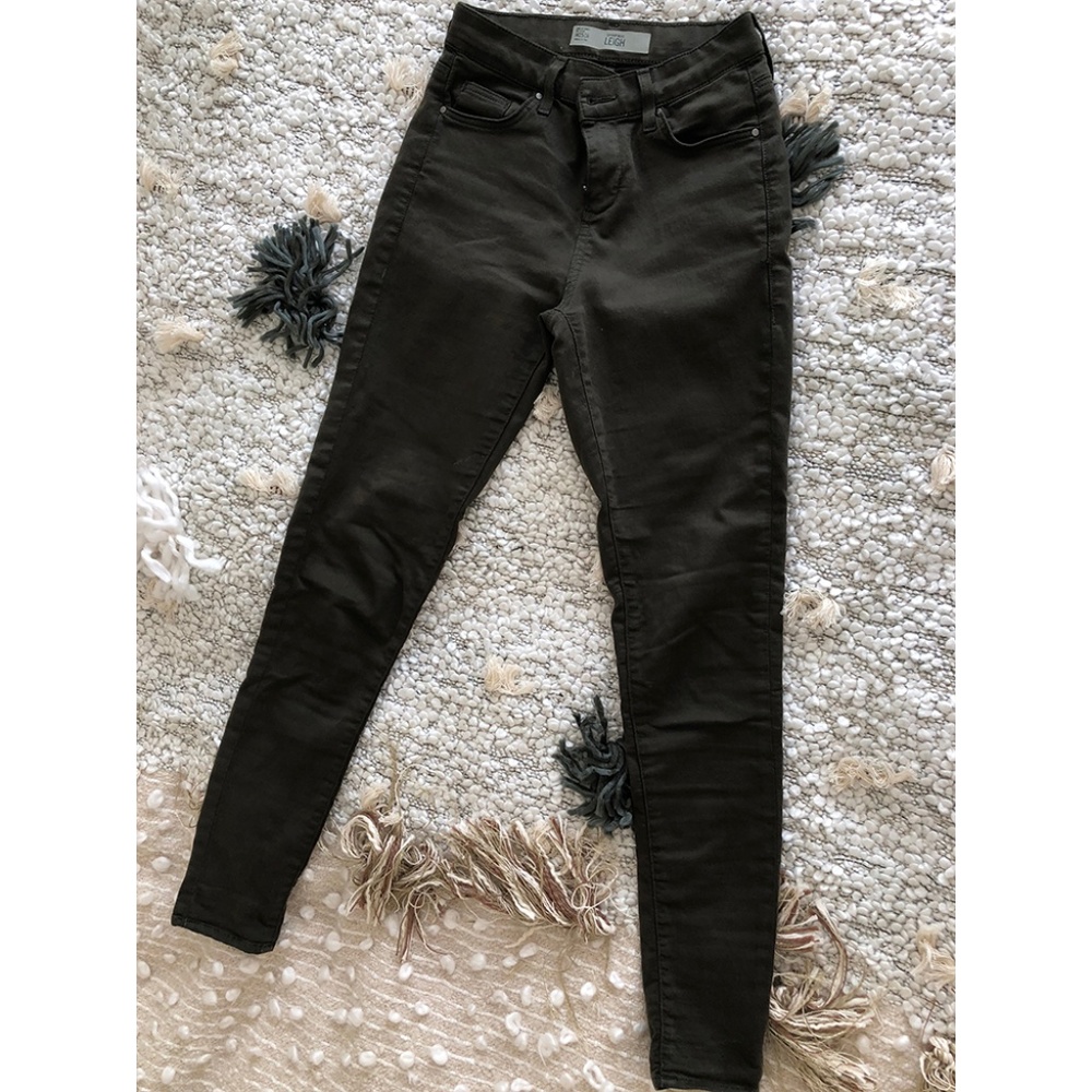 Topshop Olive Green Skinny Jeans